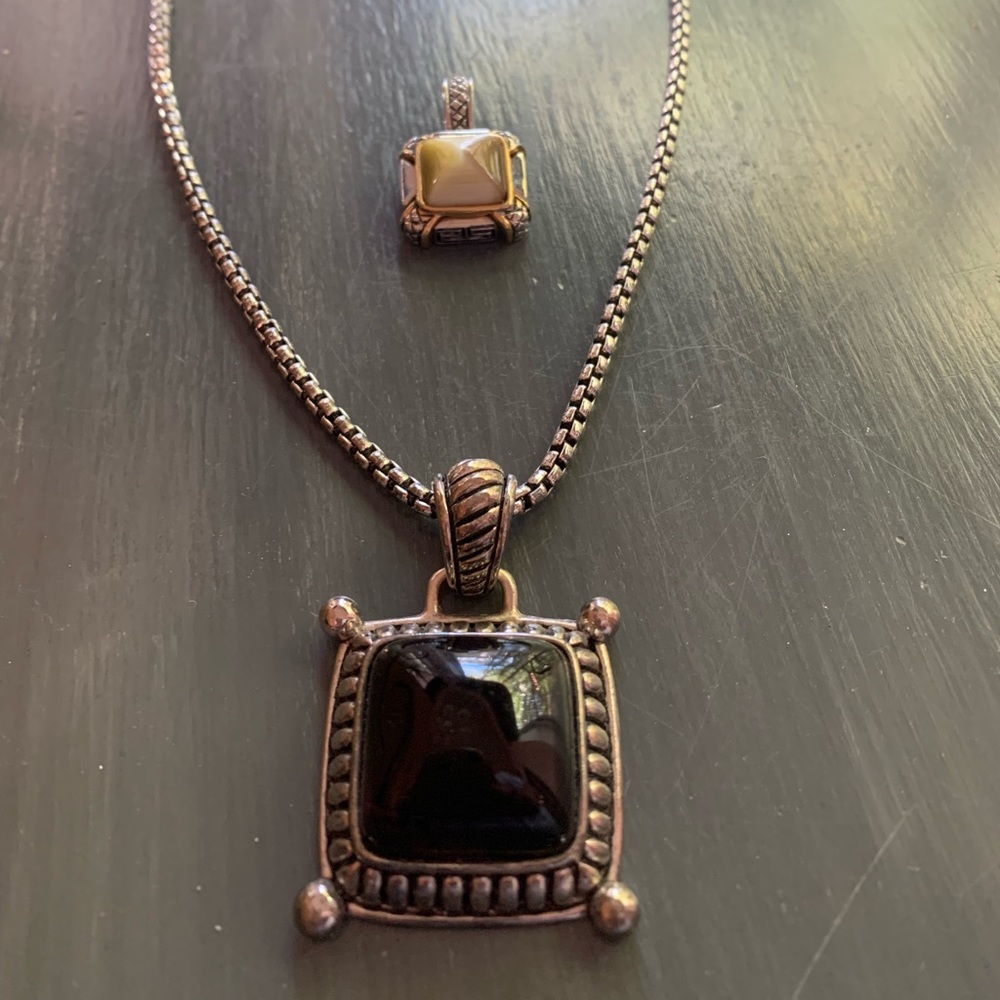 Premier Designs Necklace with 2 slide on charms